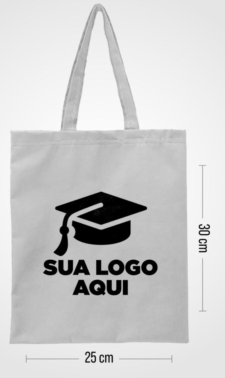 Sacola branca com alça