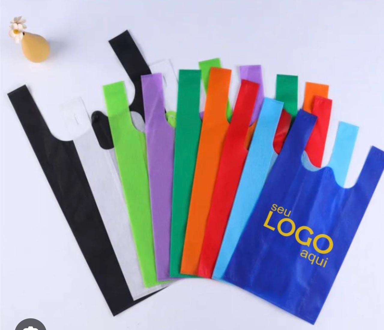 Sacolas plásticas coloridas personalizadas