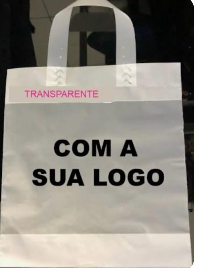 Sacolas plásticas transparentes